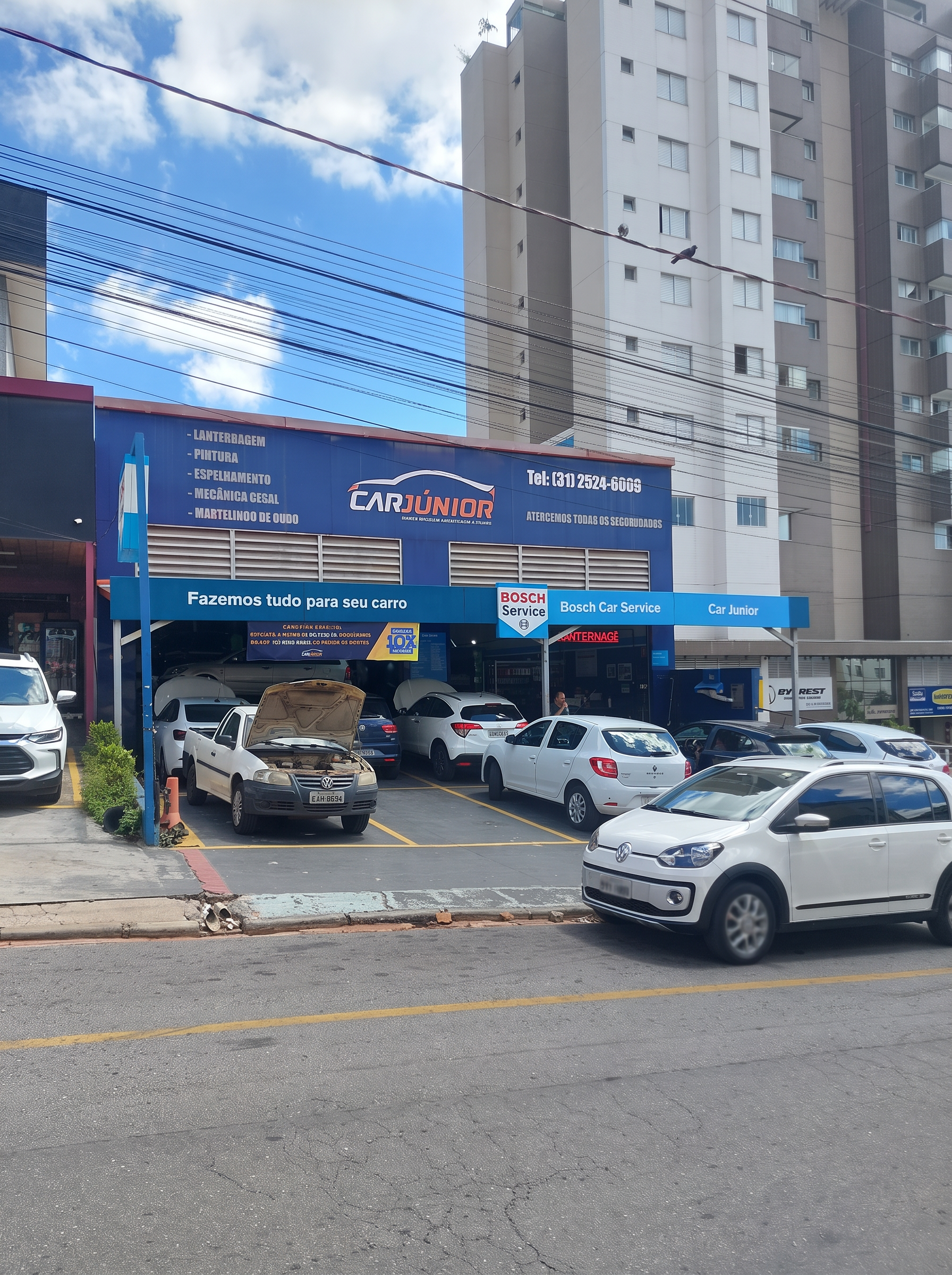 Fachada da Oficina Car Júnior em Contagem